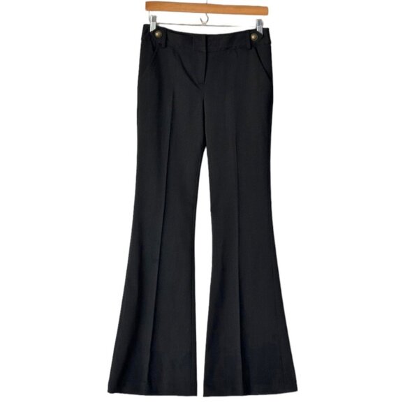 Diane von Furstenberg Black Flare Pants Sz.8 Wool Bland Career Old Money Chic - Picture 9 of 9